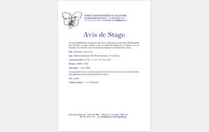 avis de stage à Gisors